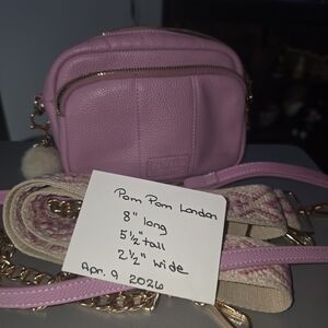 PomPom of London lesther purse.